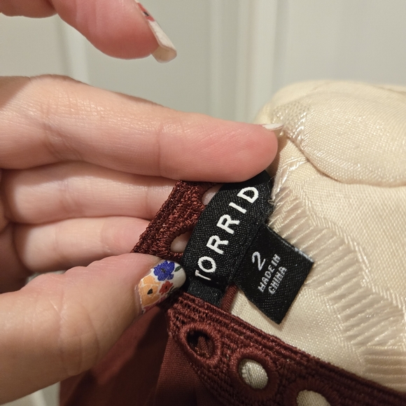 Torrid Duster Length Kimono, Rust, Size 2 - Picture 8 of 9